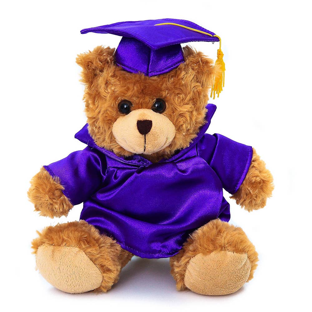 Plushland - Wholesale Stuffed/Plush Toy - Kids & Baby - 11″ Graduation Mocha Bear Plush | Plush in Custom Cap & Gown7