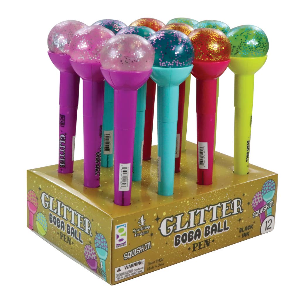 Geddes - Wholesale Pen - Glitter Boba Pen 12/display3
