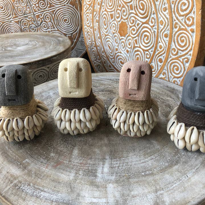 ROPE & COWRIE SHELL STATUE (SMALL) for wholesale by Good Karma Decor