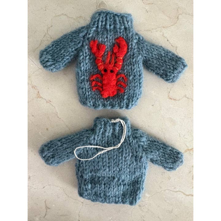 cerruti home - Wholesale Ornament - Hand Knit "Lobster" Sweater ornament