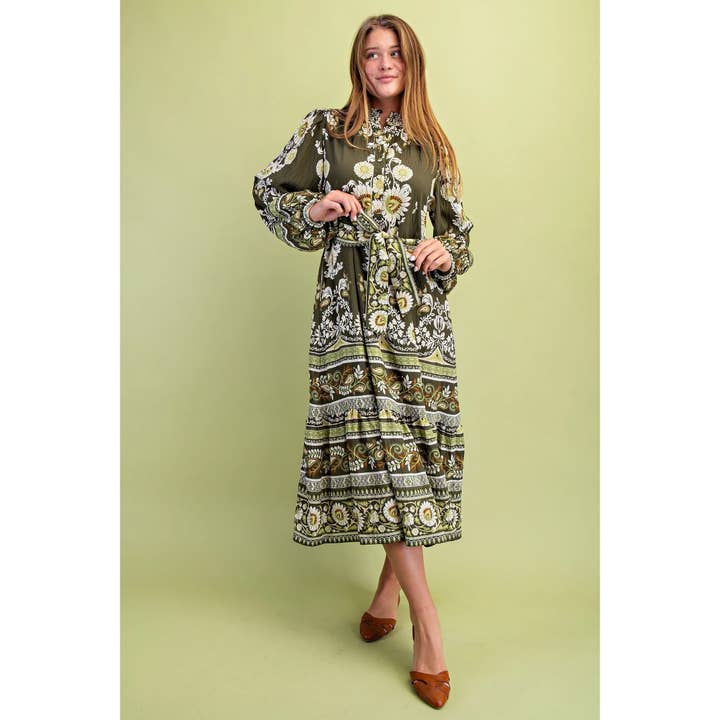 STYLE USA - Wholesale Dress - Women's - Floral Print Midi Dress7