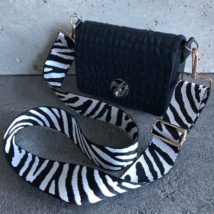 Black on Black with Zebra Strap for wholesale by Moost Bags