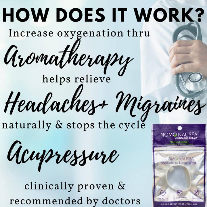 NoMo Nausea - Venta al por mayor Muñequeras - NoMo - Banda para migraña4