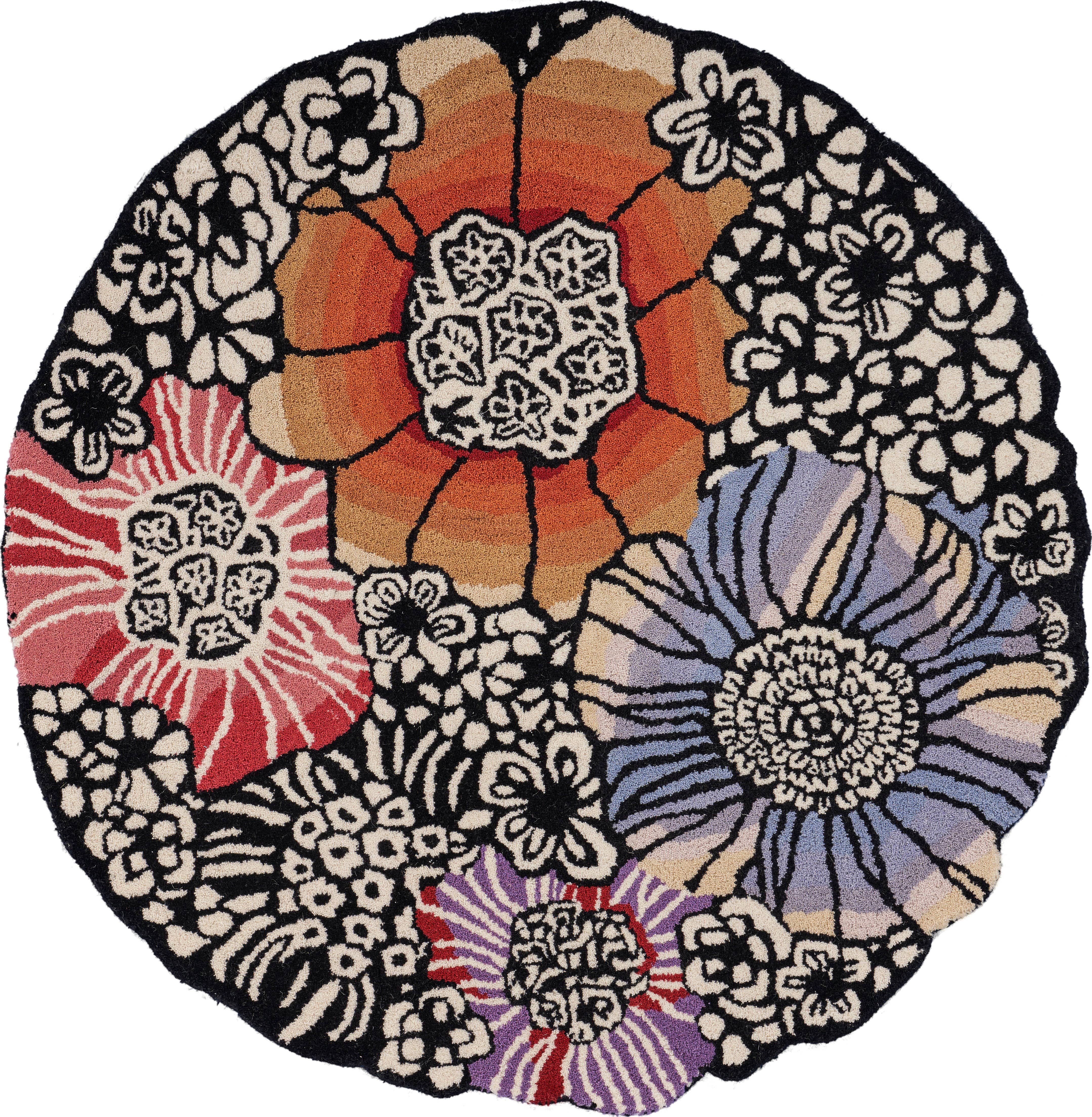 LR Home - Wholesale Area Rug - Raelyn Vintage Floral Hand-Tufted Wool Round Indoor Area Rug30