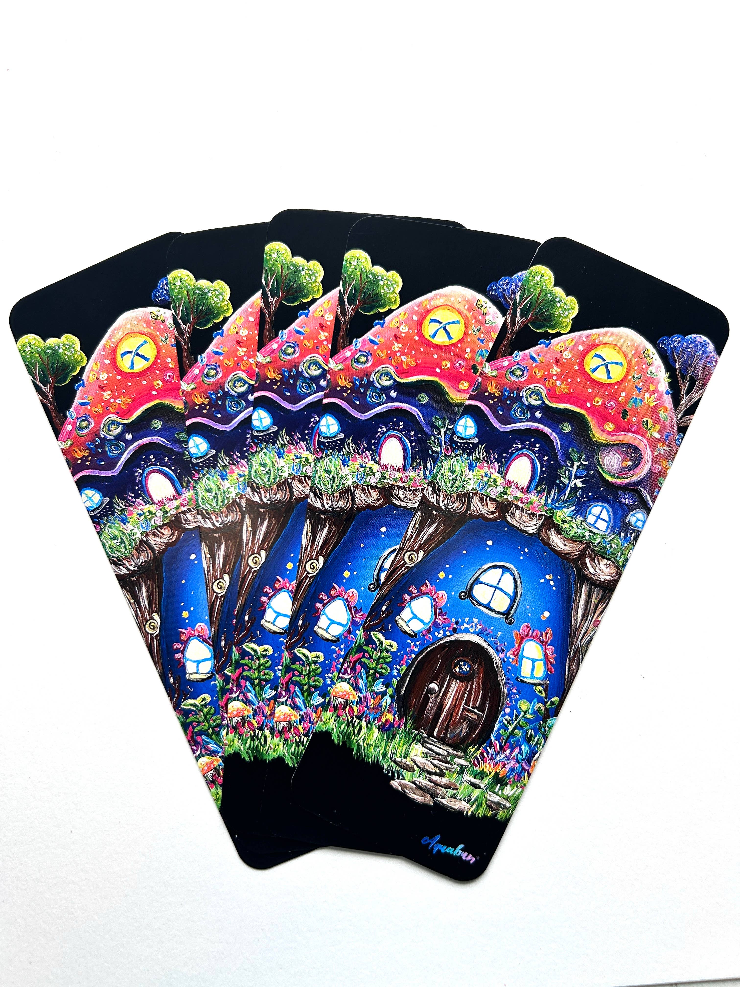 Aquabun - Wholesale Bookmark - Mushroom Gnome House Bookmark4