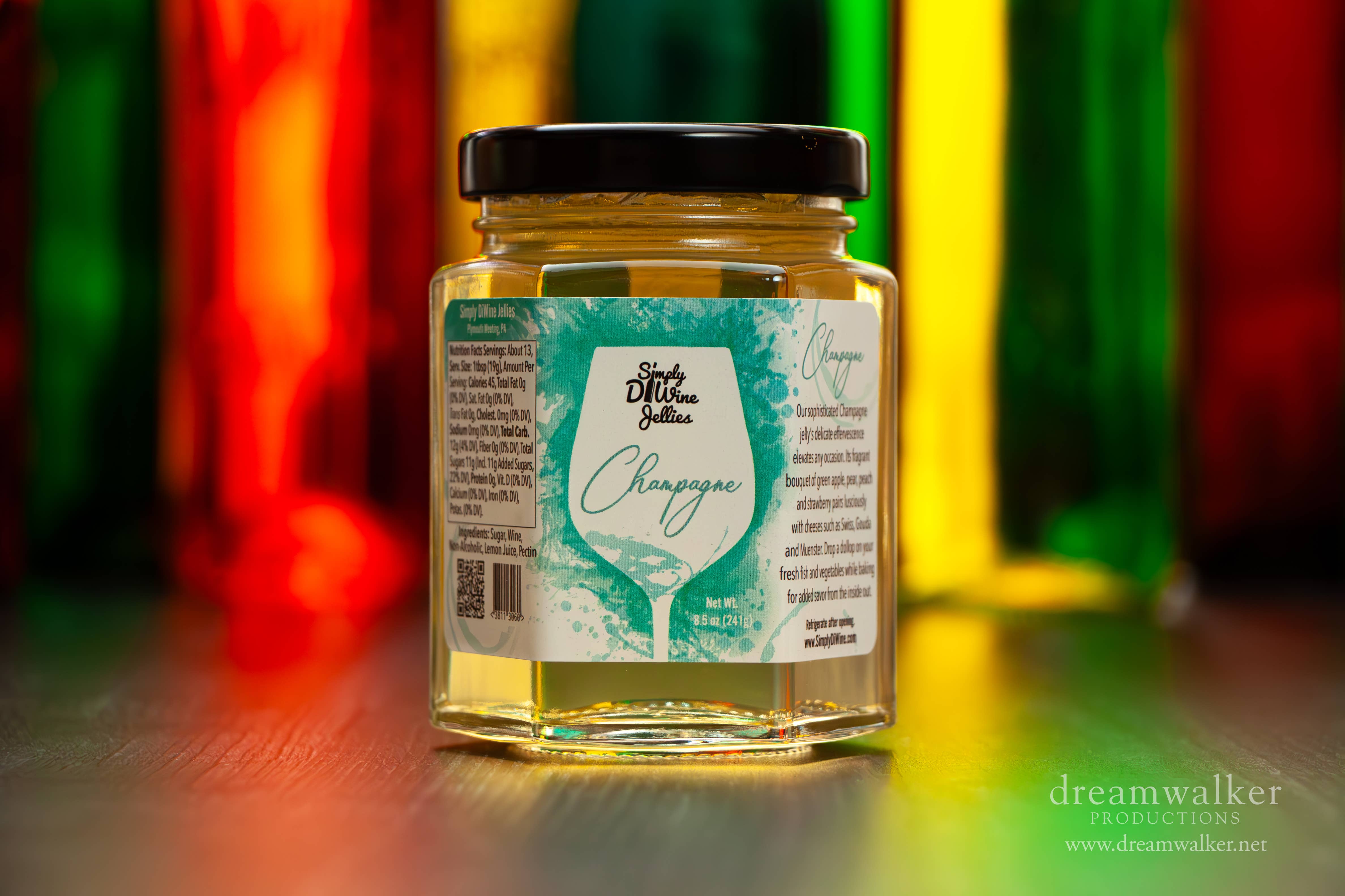 Simply DiWine Jellies, LLC - Wholesale Jam/Jelly - Champagne Wine Jelly 8.5oz1