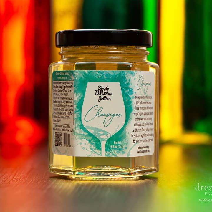 Simply DiWine Jellies, LLC - Wholesale Jam/Jelly - Champagne Wine Jelly 8.5oz1