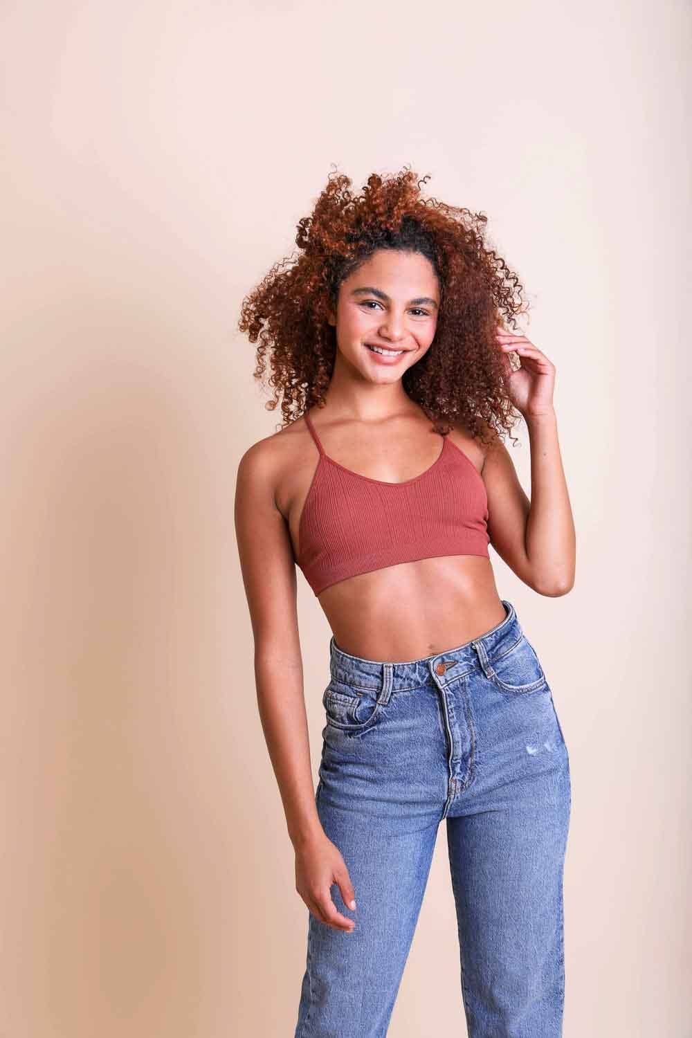 Leto Accessories - Venta al por mayor Brallete - Mujer - Leto Original - Bralette de malla con tatuaje y espalda racer8