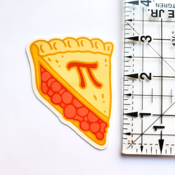 The Crafty Physicist - Wholesale Sticker - Vinyl Sticker - Pi Pie Slice - 3.14 Pi Day Math1