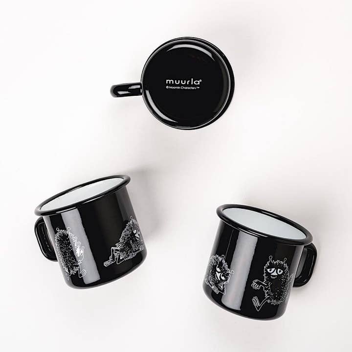 Dsignhouse - Wholesale Coffee Mug - Mumitroldene enamel mug 3,7dl Stinky, black1