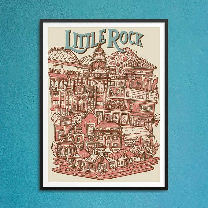 Little Rock AR 12" x 16" für den Großhandel von Welcome To the Neighborhoods