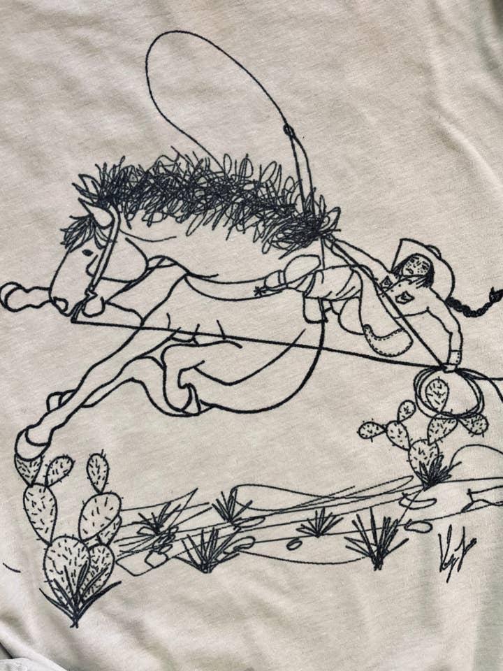 Ranch Girl Gear - Wholesale Screen Printed T-Shirt - Women's - Sidewinder Western Graphic T-Shirt