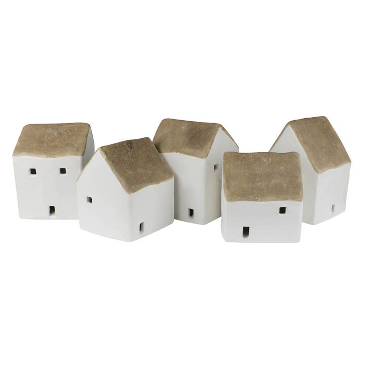 HomArt - Wholesale Decorative Tabletop Object - Cottages, Ceramic - Set of 5, Asst.