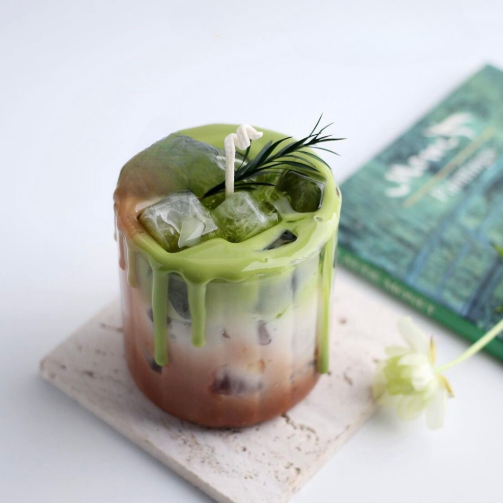 Pretty Hands - Wholesale Novelty Candle - Iced Cocoa Matcha Latte Candle | Handmade Candle2