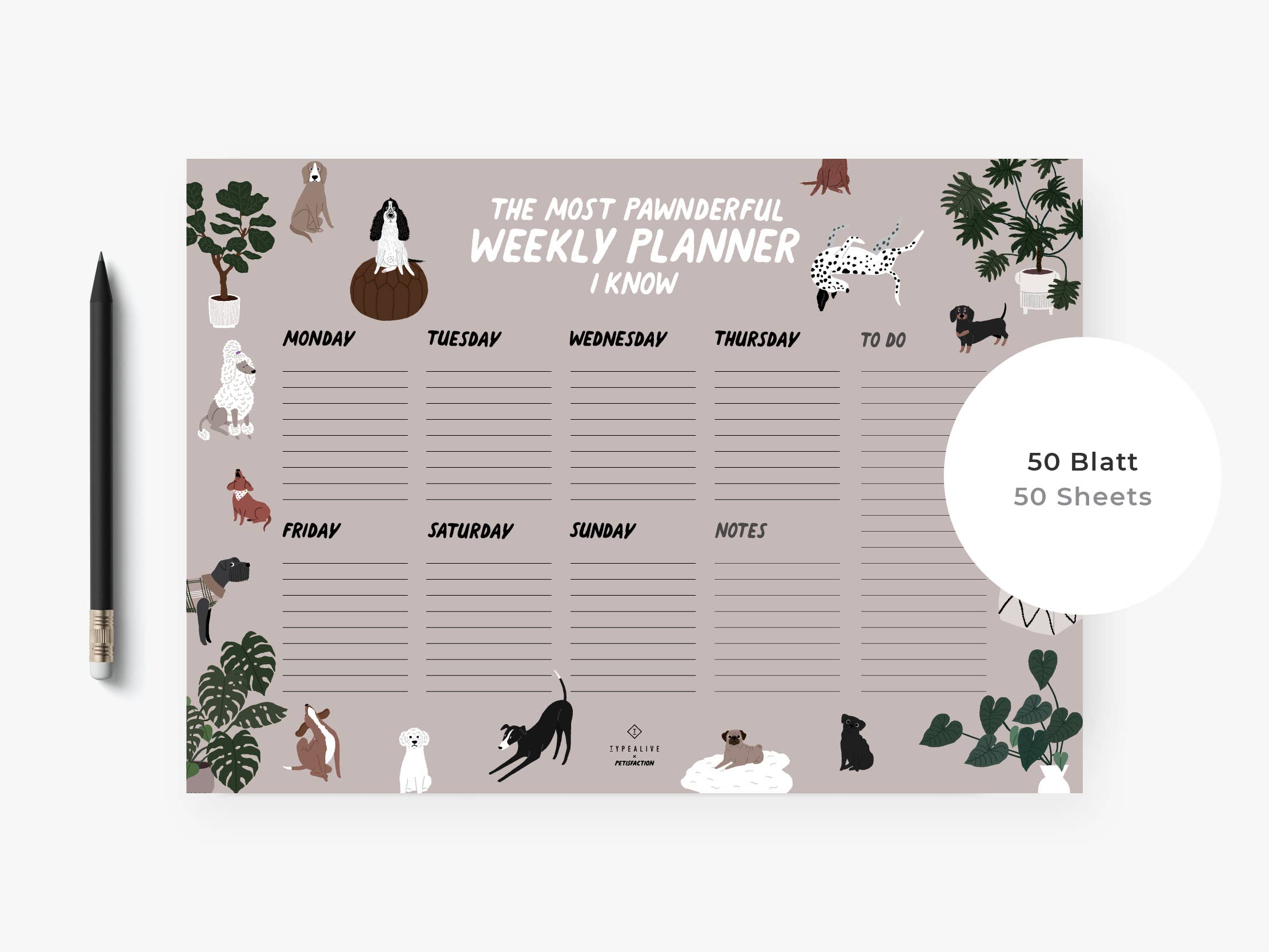 typealive - Wholesale Planner - Weekly planner/Petisfaction “DOGS”3