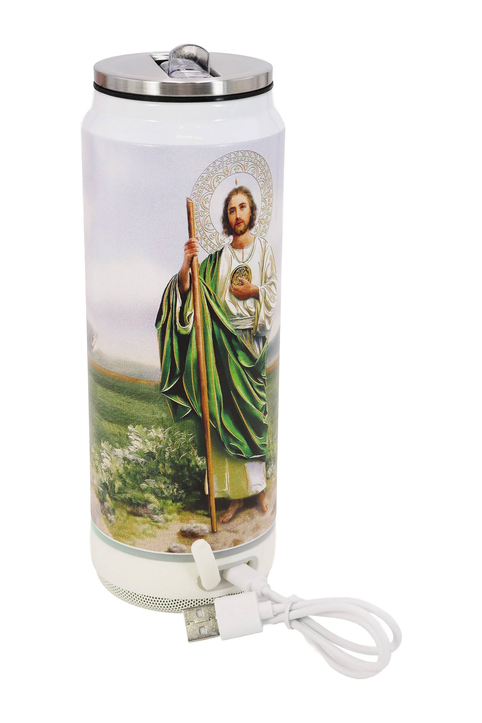 GREEN WHITE St. Jude Tumbler With Bluetooth Speaker for wholesale on Faire7