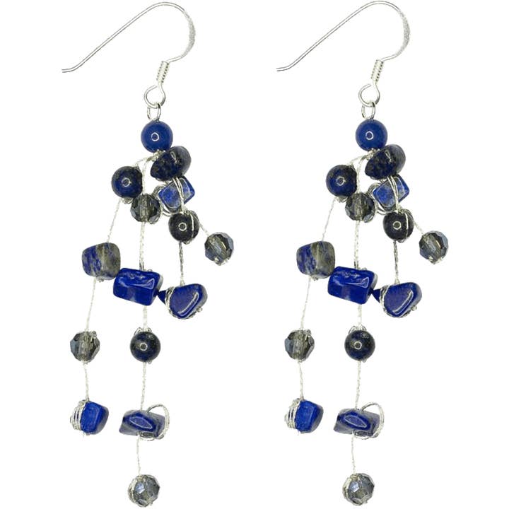 Marquet - Wholesale Dangle Earrings - Sarah Multistrand Earrings with Printed Retail Price5