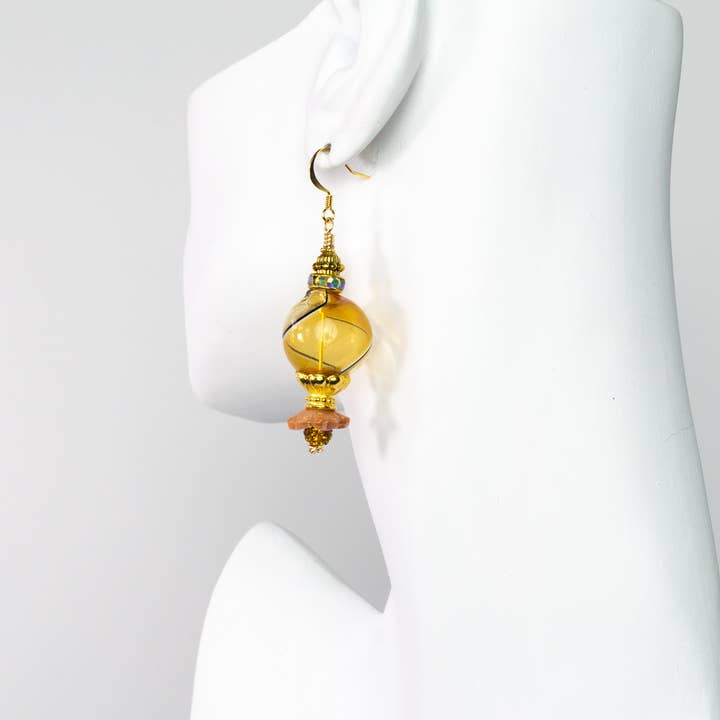 A Silk Purse – wholesale Dangle earrings – Lena Venetian Bead Earrings