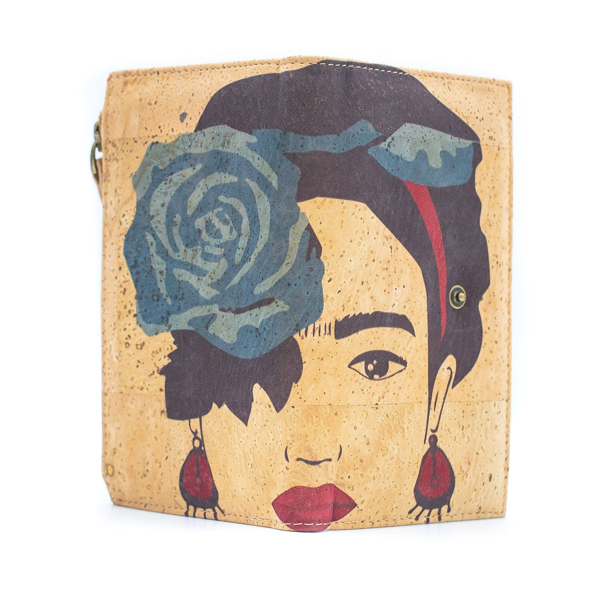Meninas Bonitas Cork - Vendita all'ingrosso Portafogli - Donna - Portafoglio in sughero FRIDA KAHLO con protezione RFID BAG-20753