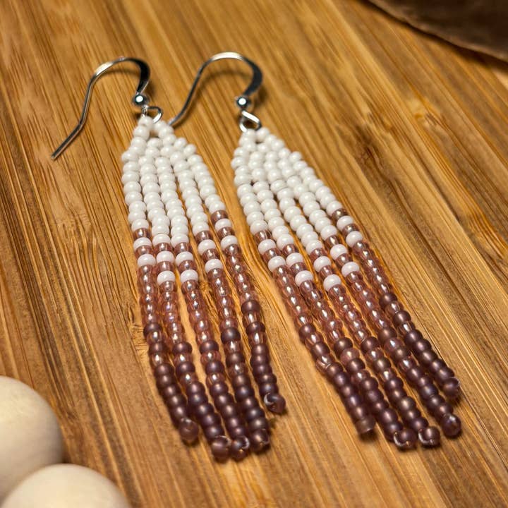 Strawberry Moon - Hand-Beaded Earrings for wholesale by Eagle Woman Prints