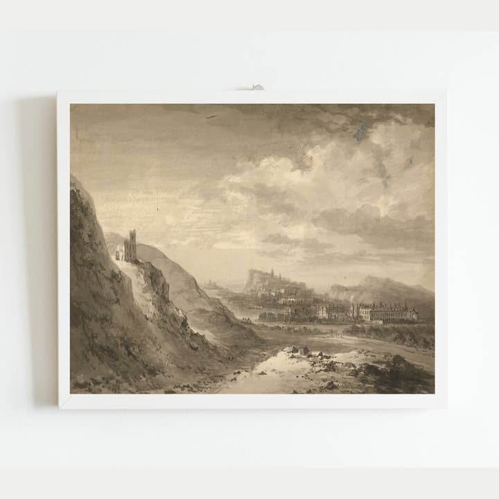 Sea to Skye - Wholesale Art Print - Sketch of Edinburgh Antique Art Print2