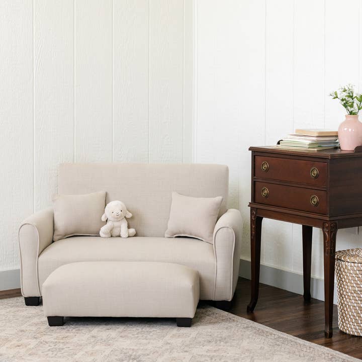 Toddler Upholstered Sofa with Footstool and Pillows and other Purchase Wholesale toddler pillow. Free Returns & Net 60 Terms on Faire trending on Faire.