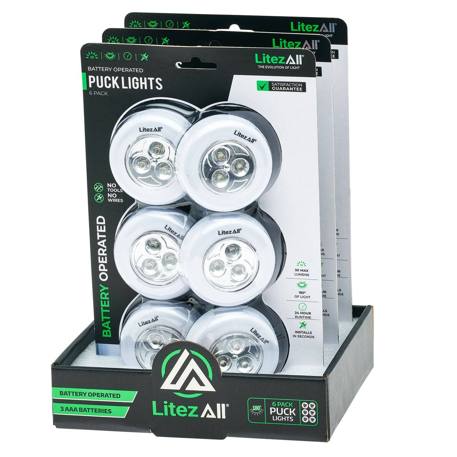 LitezAll - Wholesale Accent/Desk Lamp - LitezAll LED Puck Light 6 Pack26