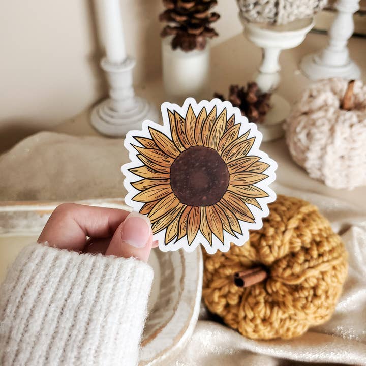 Sammy Jean Artist – wholesale Sticker – Sunflower Sticker, 2.98x3in10
