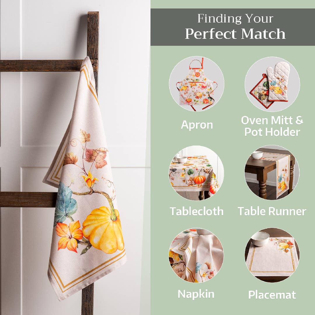 Maison d'Hermine - Design in Every Thread - Wholesale Tea Towel - Kitchen Towels 100% Cotton - Fall - Set of 3 - Potiron5