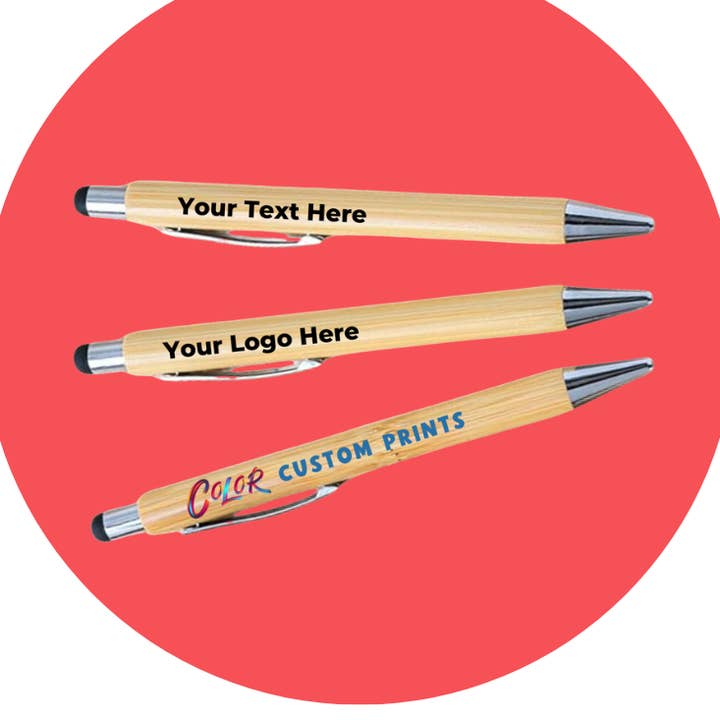 Custom Bamboo Pens for wholesale by Color Custom Prints