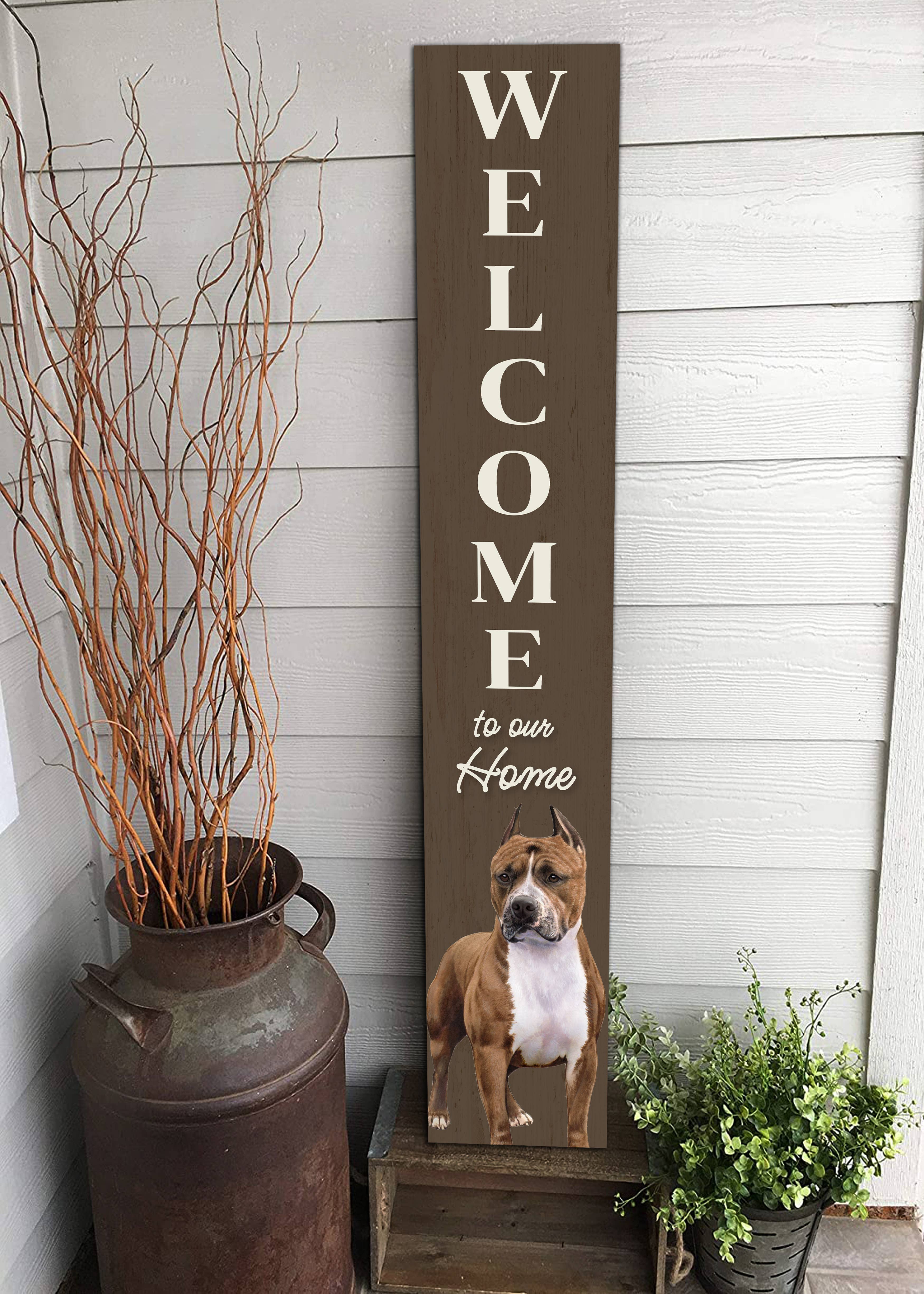E&S Pets - Wholesale Outdoor Sign - Pit Bull Welcome sign1