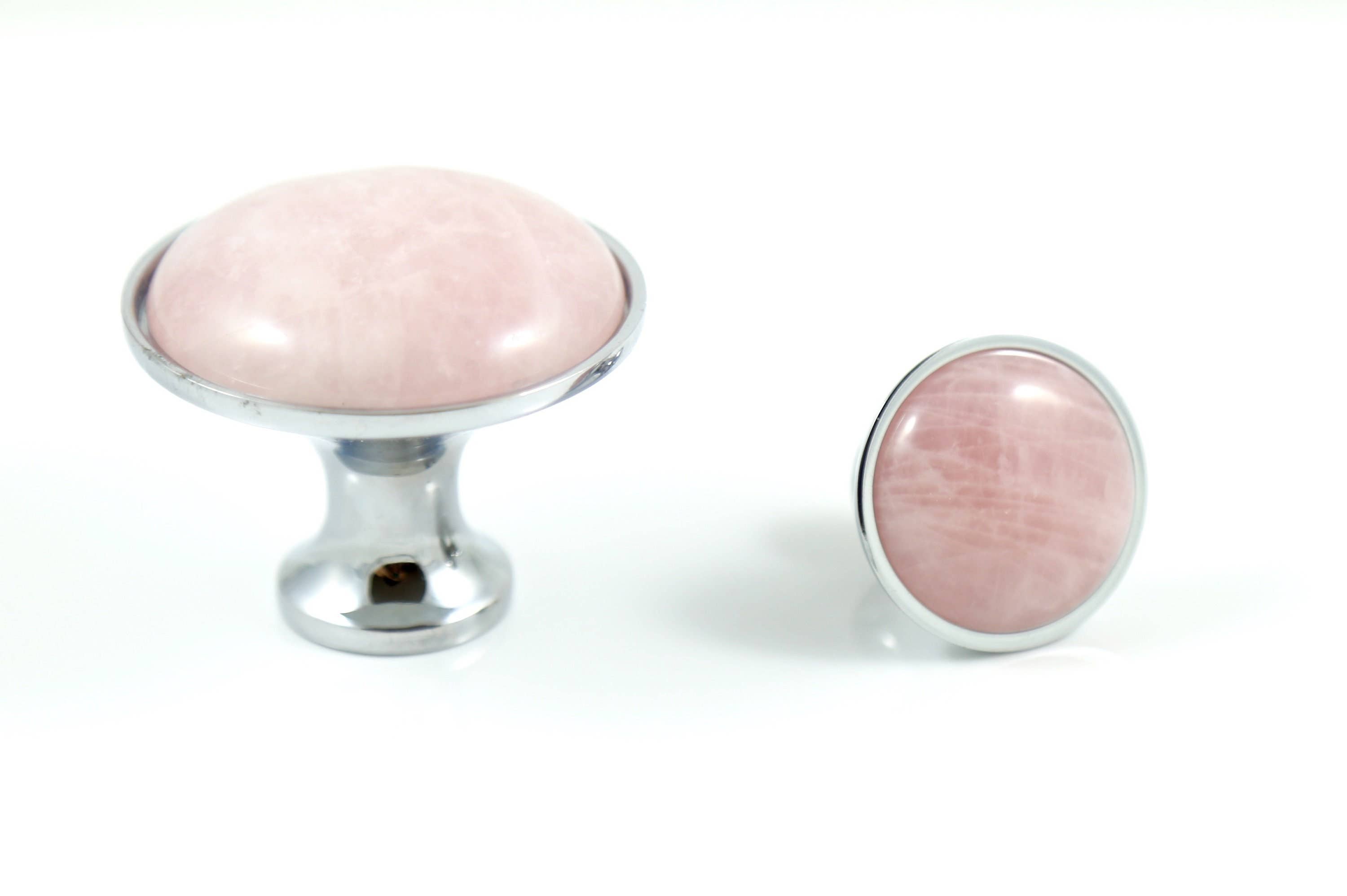 Stephen D. Evans – wholesale Knopp/Handtag – Stor rosenkvarts kristalldörrknopp för garderob och garderob2