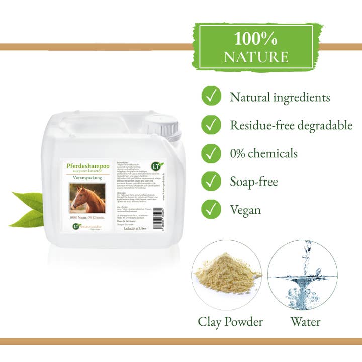 LT-Naturprodukte - Wholesale Pet Shampoo - Dog - Horse shampoo supply pack | organic | 3 liters for professionals2