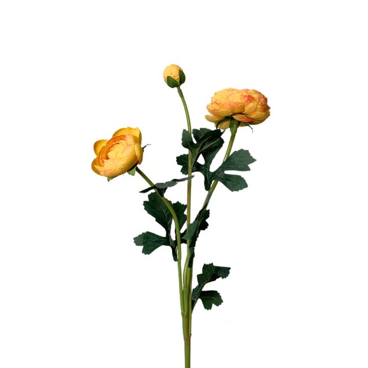 David Christopher's Collection - Wholesale Artificial Flowers - Caressed Sunrise Triple Peony Fall Spray - Orange - 23"