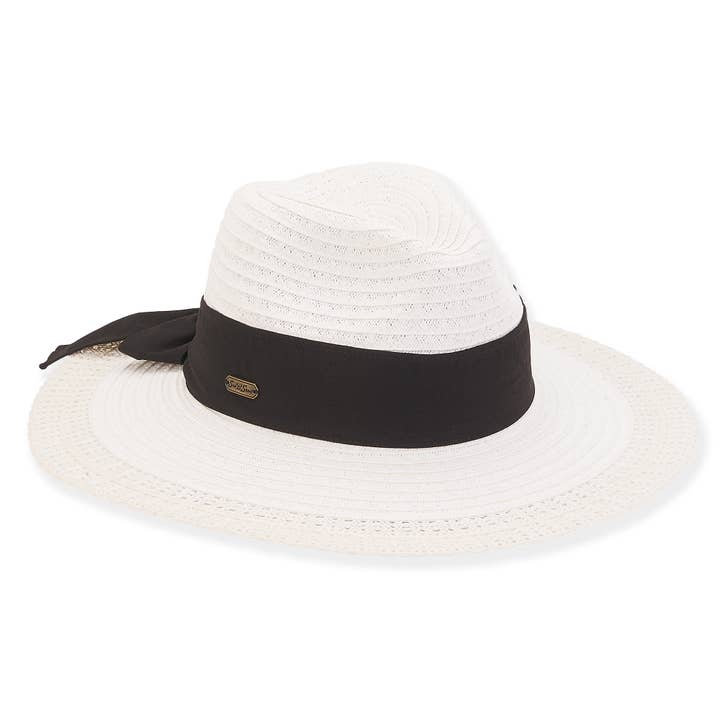 White, Paperbraid Safari, Brim 3.5" for wholesale by Headwear & Handbag Collections by Sun 'N' Sand