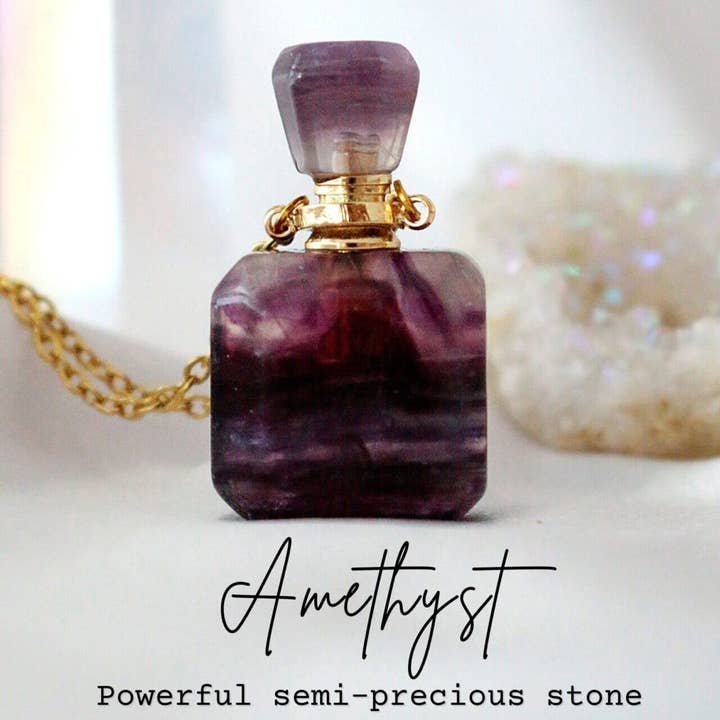 Divine Dulcet - Wholesale Pendant/Charm Necklace - Magic Potion Bottles | 24 Karats Natural Crystals Necklaces