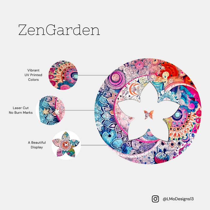 LMo Designs - Wholesale Puzzle - Adult - Zen Garden Wooden Jigsaw Puzzle for Adults, 280 Pieces2