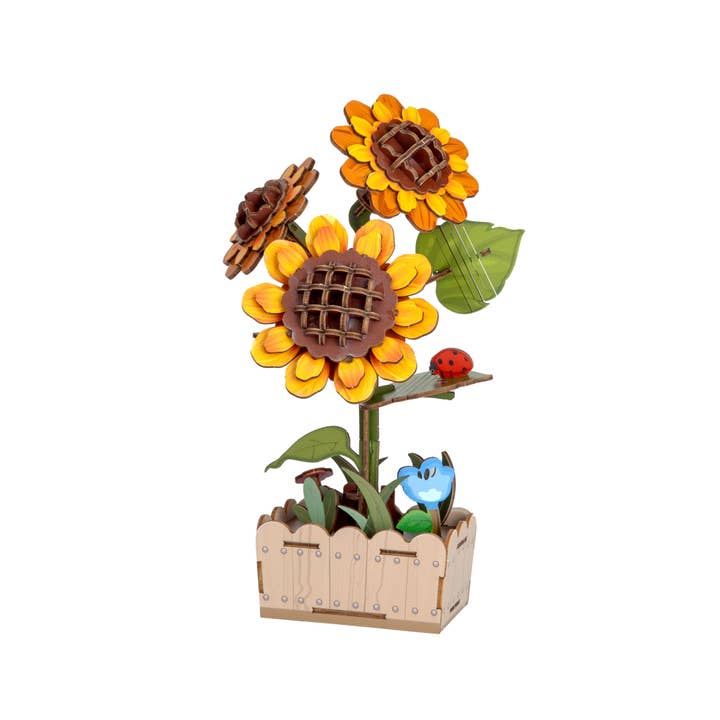 Kit de Puzzle de Madera DIY - Conjunto Flor de Girasol para venta al por mayor de Hands Craft