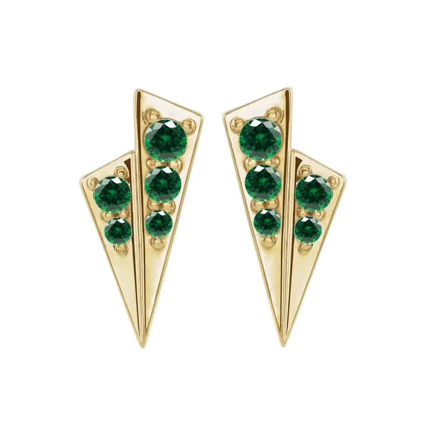 Piercing-zone - Wholesale Single Earring - Alla – 14K/18K Gold Multi-Stone Threadless End0