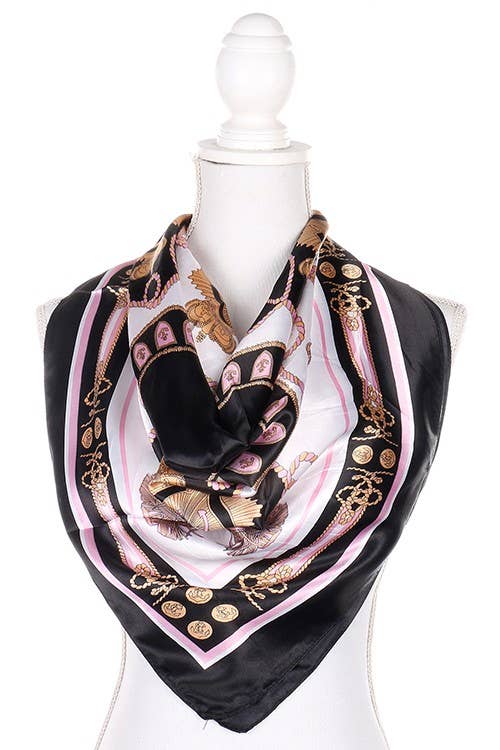 ASSORTED Royalty Vintage Decor Silk Imitation Scarves for wholesale on Faire1