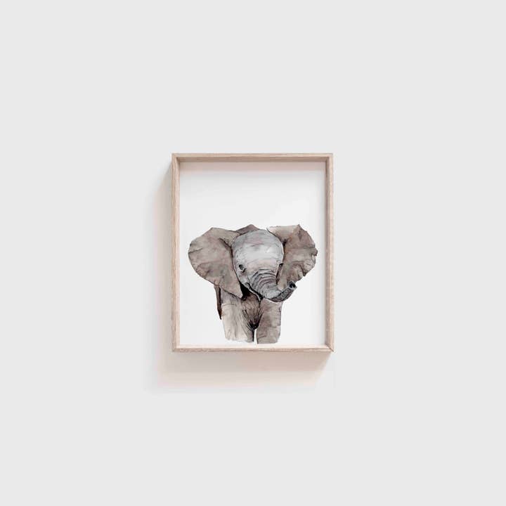 Bebé Elefante Viveiro Aguarela Art Print por atacado de Grace Langdon Art