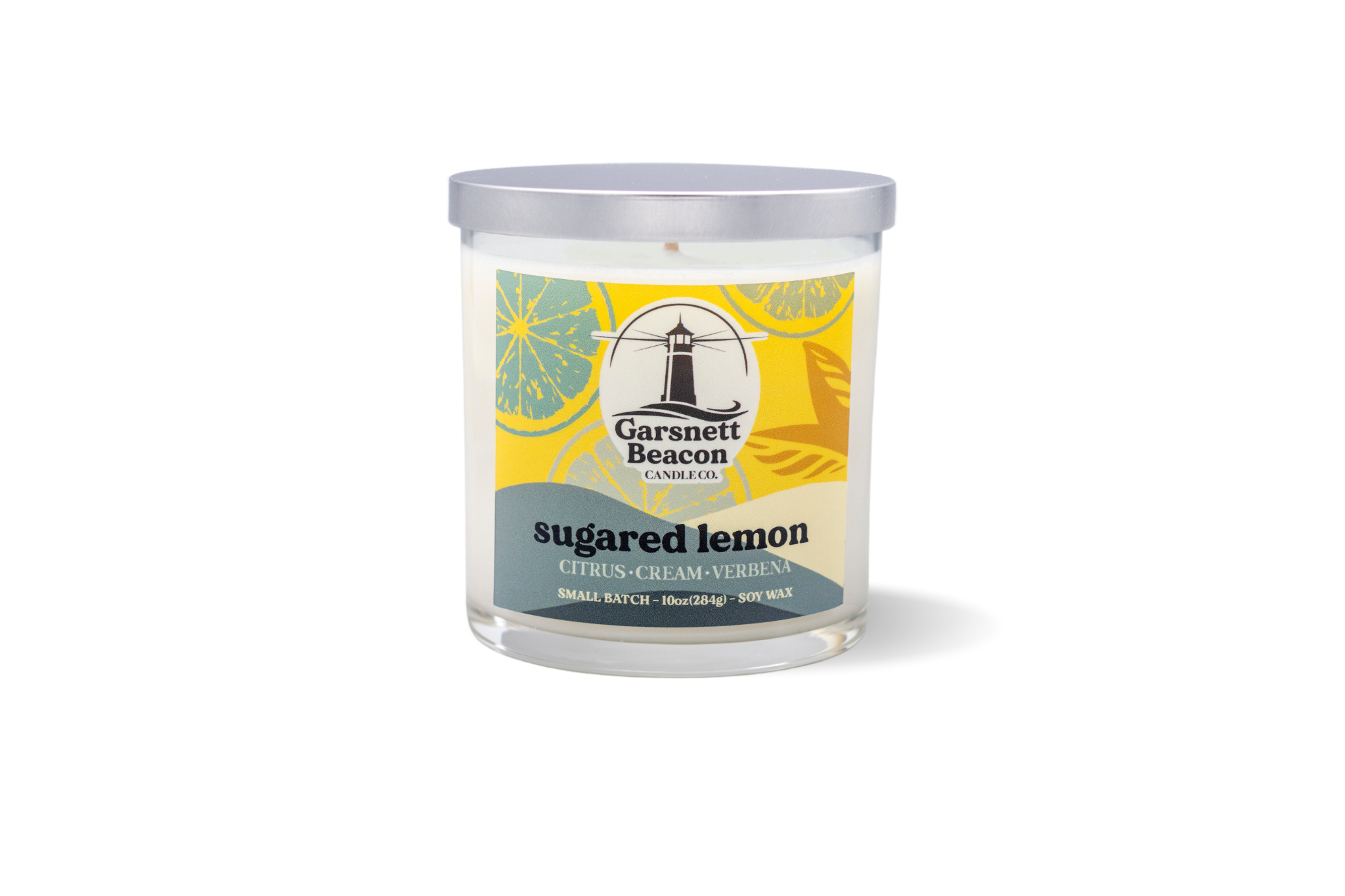 Garsnett Beacon Candle Co. - Wholesale Jar/Filled Candle - Sugared Lemon Candle - Citrus, Cream, Verbena Scent1