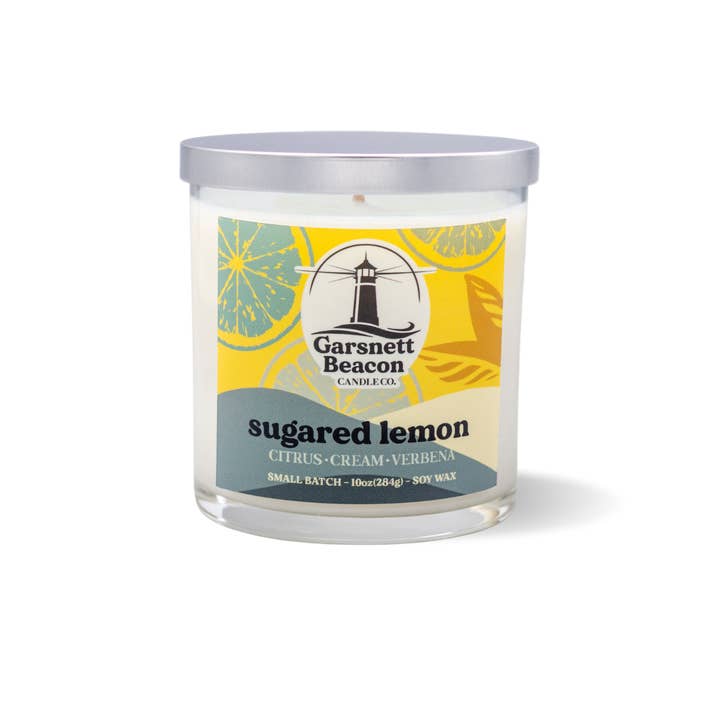 Garsnett Beacon Candle Co. - Wholesale Jar/Filled Candle - Sugared Lemon Candle - Citrus, Cream, Verbena Scent1