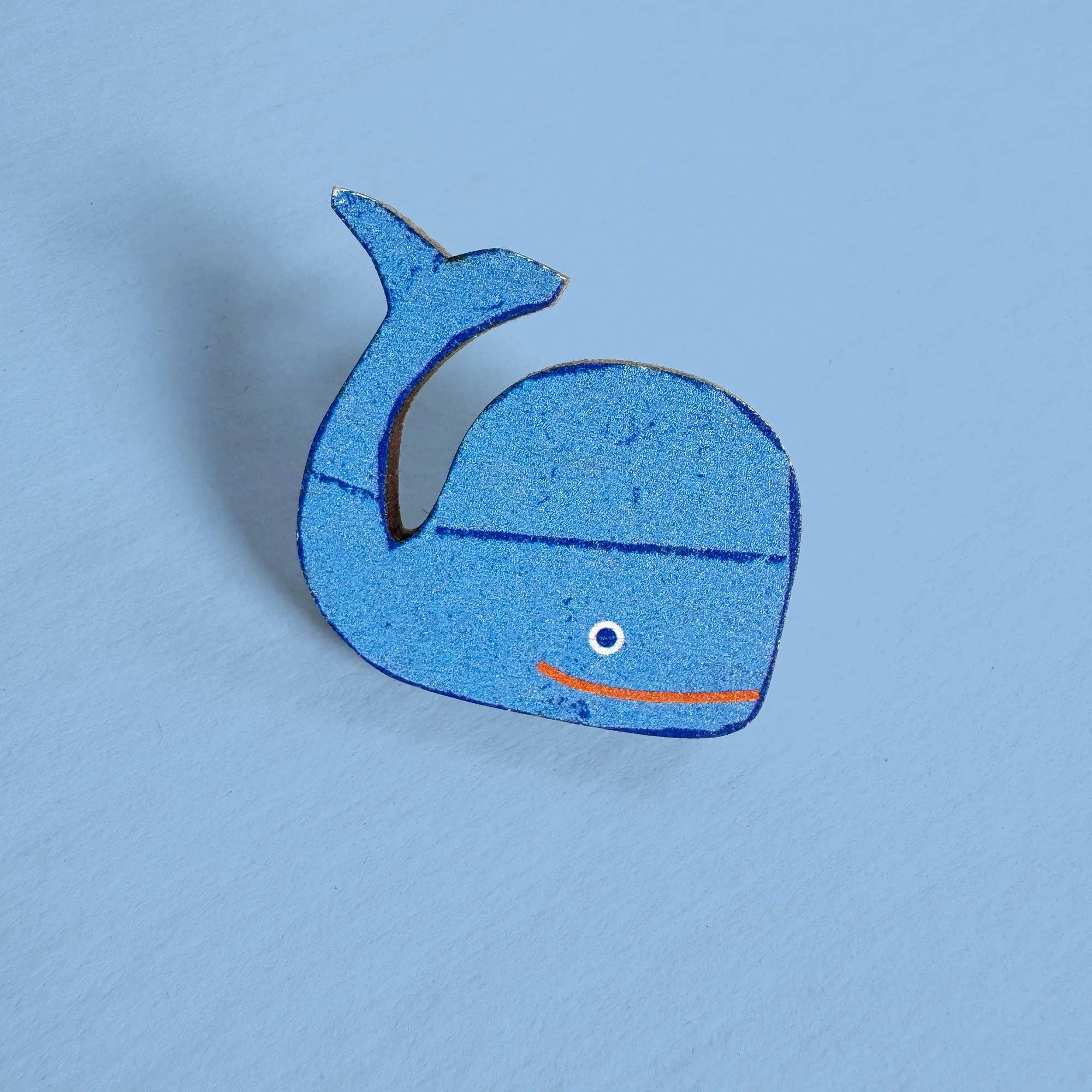 Kautzi Illustrations - Wholesale Lapel Pin/Button - Wooden Pin Whale – Wholesale2