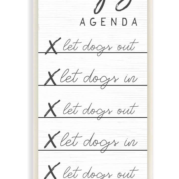 Stupell Industries – wholesale Plaque – Today's Agenda Taking Dog Out Funny Checklist