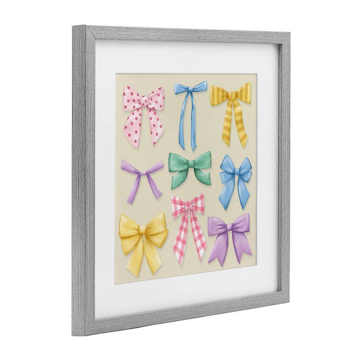 Stupell Industries – Großhandel Wandschild – Hübsche Schleifen Verschiedene Muster - Druck unter Glas Wandkunst10