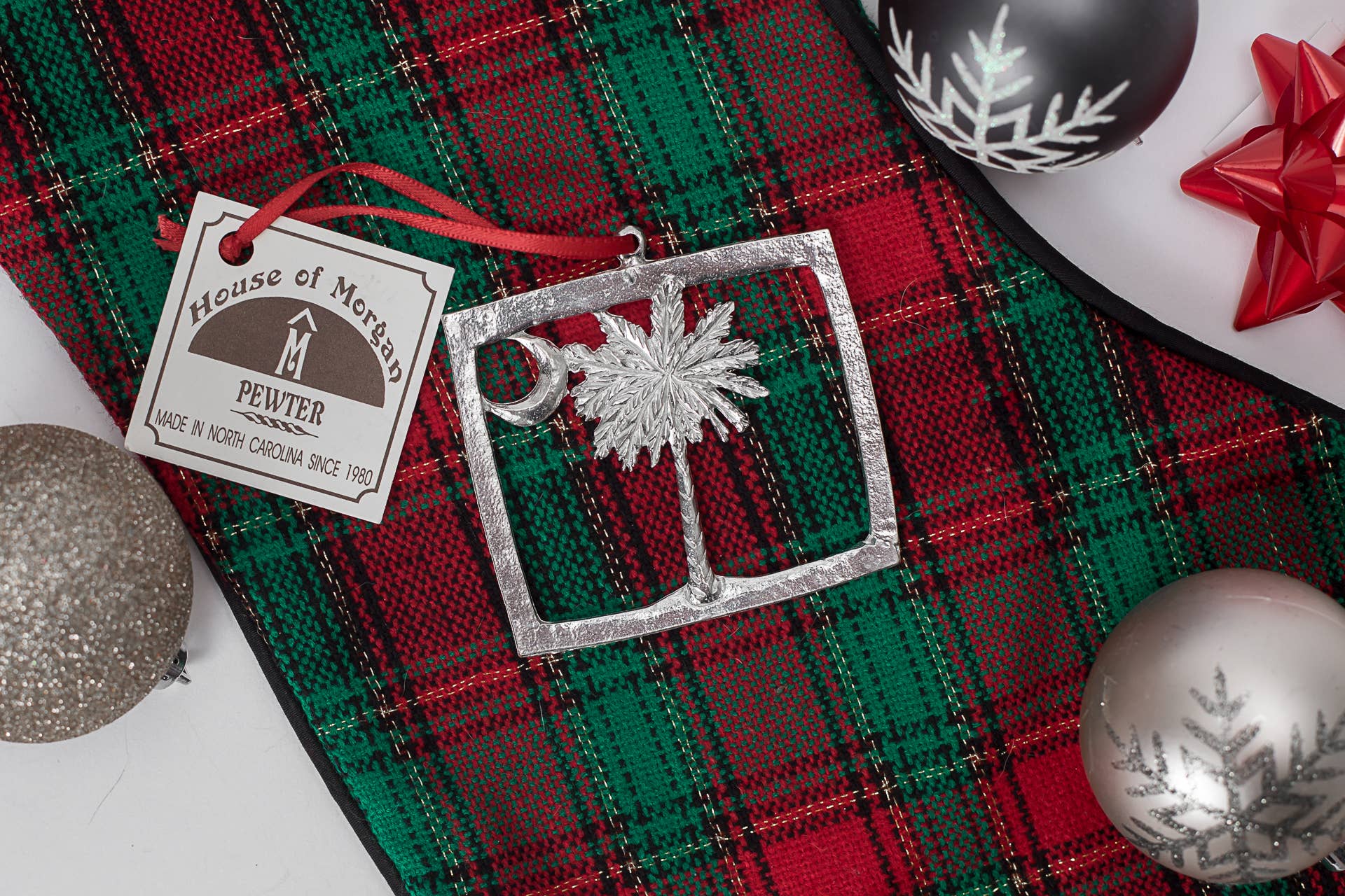 House of Morgan Pewter - Wholesale Ornament Set - South Carolina Ornaments - SC Flag Gift Set6