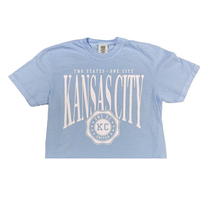 One City Crop Tee (Lt Blue) for wholesale by 1KC