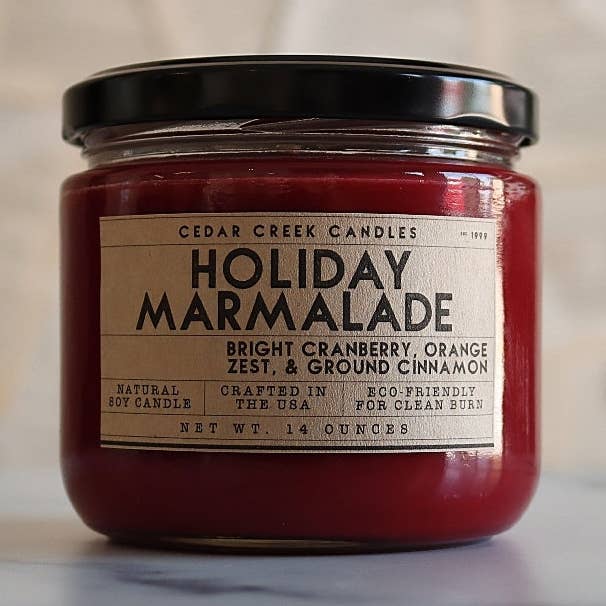Soy Candle Holiday Marmalade for wholesale by Cedar Creek Candles