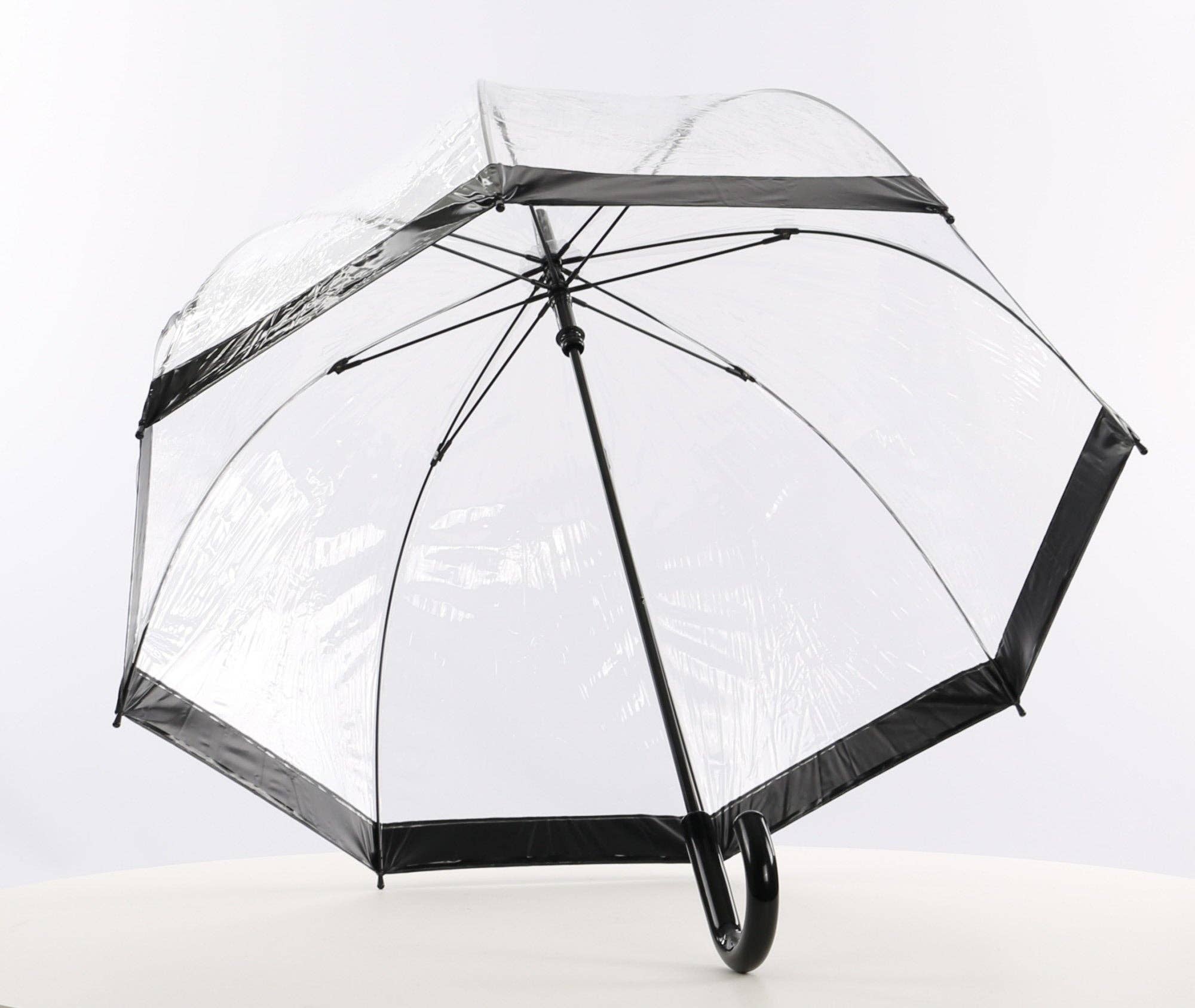 Soake - Wholesale Umbrella - Unisex - Everyday Clear Vinyl Dome Umbrella Black2
